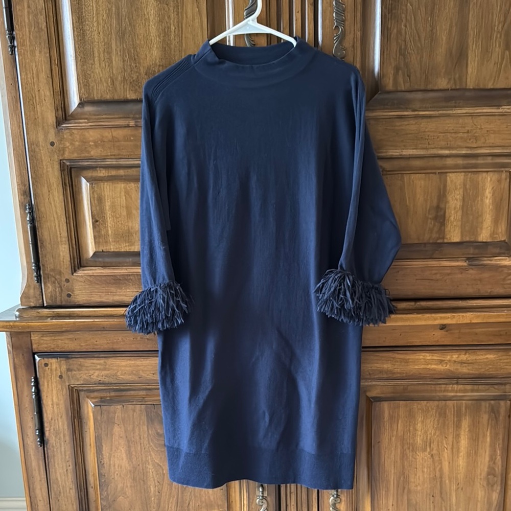 NIC+ZOE Navy Crewneck Sweater Dress - NWT - PS